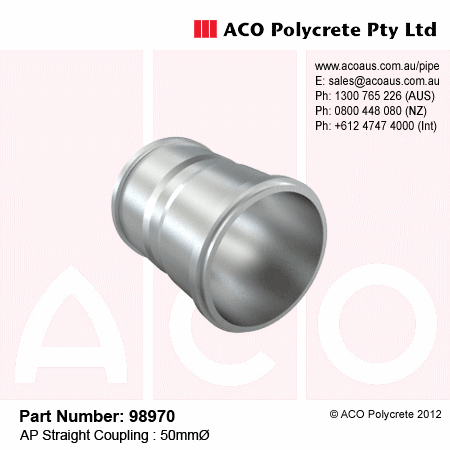 ACO Pipe - Pipe Fittings - AP Straight Couplings