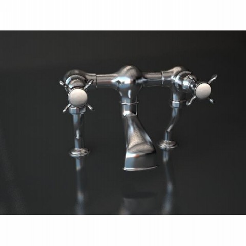 Perrin & Rowe Bath filler on pillar unions with crossheads