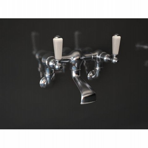 Perrin & Rowe Bath filler on wall unions with levers