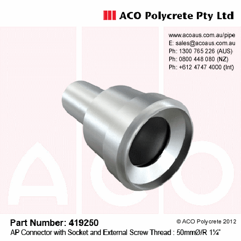 AP Connectors with Socket and External Screw Thread