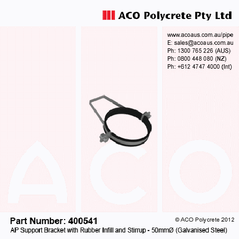 AP Support Brackets with Rubber Infill and Stirrup