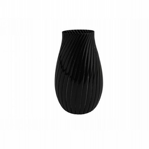 Black glossy vase