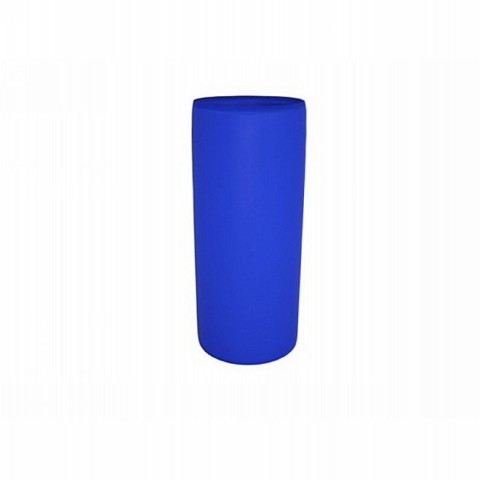 Blue plastic juice glass