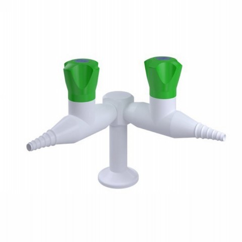 ComLab - Slimline Two Way 90 Degree Bench Mounted Laboratory Tap - Ceramic Disc (Water Only)