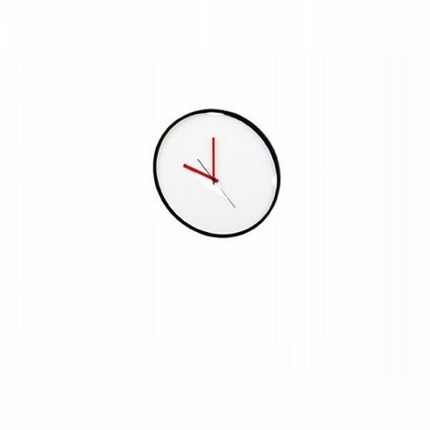 Black, White & Red Modern Clock